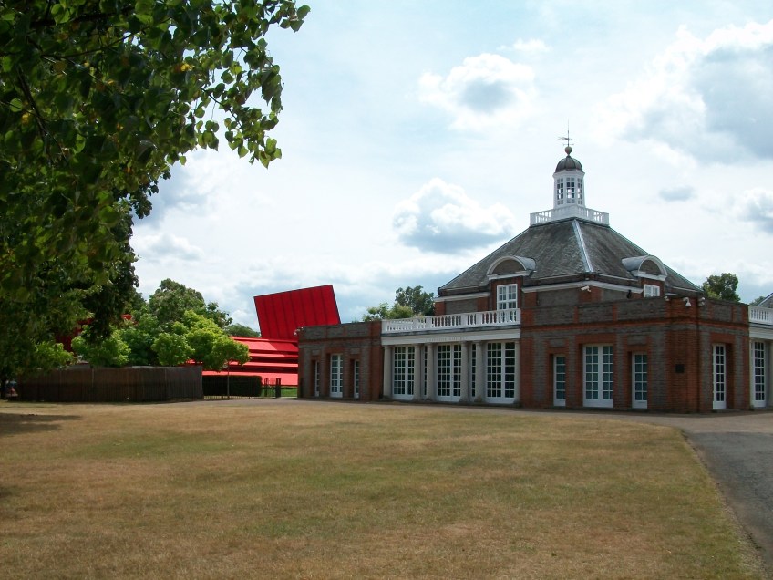 Figure 0.12: Serpentine Gallery (formerly a refreshment pavilion), with Jean Nouvel’s 2010 Serpentine Pavilion, Kensington Gardens, London. Courtesy of the Serpentine Gallery. Photograph: Joel Robinson.