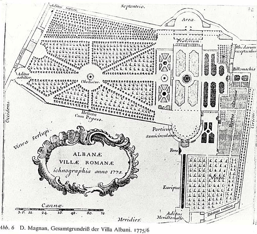 Figure 2.4: Plan of Villa Albani, Domenico Magnan, 1775.