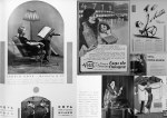 Figure 7.2: Advertisements from Domus showing middle class commodities: His Master’s Voice Radio, Fiat Ardita ‘Goes out and conquers’, Cova furniture, Algidus refrigerators, 4711 cologne, Cristallo Securit. From Domus: September 1933, xix; November 1936, n.p.; October 1933, iv; April 1933, 222. Copyright Editoriale Domus S.p.A. Rozzano, Milano, Italy.