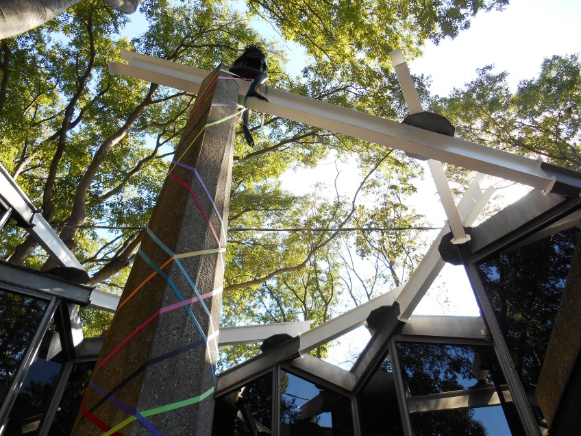 Figure 3.26: View from the interior courtyard of the Canadian pavilion. Photograph: Joel Robinson