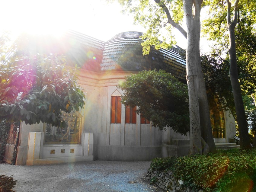 Figure 3.27: View looking southeast toward the Hungarian pavilion, designed by Géza Maróti in 1909. Photograph: Joel Robinson.