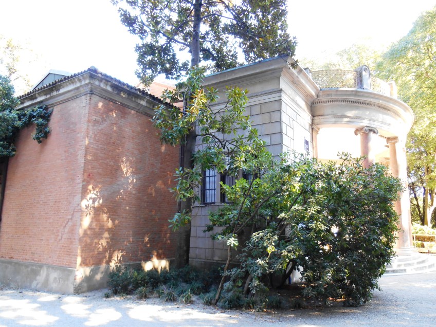 Figure 3.4: View looking east toward the French pavilion designed by Faust Finzi in 1912. Photograph: Joel Robinson.