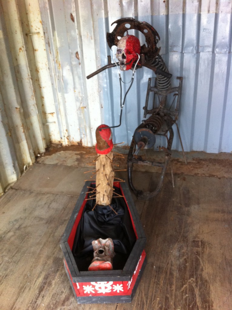 Figure 5: André Eugène, Dokto Zozo, 2011, mixed media, Haiti’s Death and Fertility site at the Riva dei Sette Martiri. Venice. Courtesy of the artist. Photo by Wendy Asquith