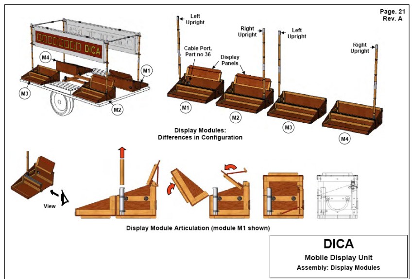 Figure 13.7: DICA mobile display unit drawings. Courtesy of the artists.