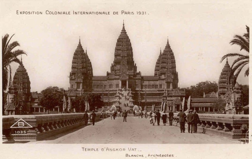 4.3: Exterior of the Indochinese pavilion-temple at the 1931 exposition. ‘The copy of the Temple of Angkor Vat at the International Colonial Exposition in 1931, Paris.’