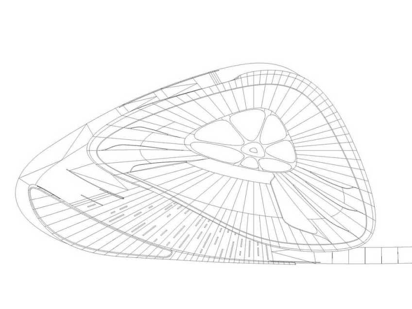 Figure 12.3: The Mobile Art Pavilion – roof plan drawing. Courtesy of Zaha Hadid Architects.